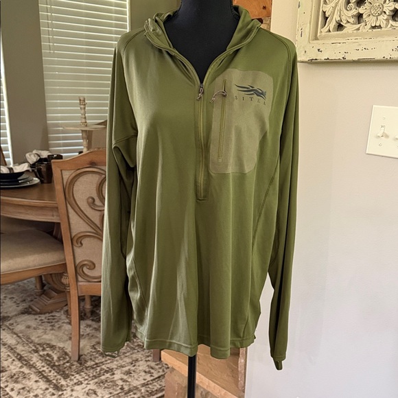 Sitka Green Men's Hoodie - Picture 1 of 8